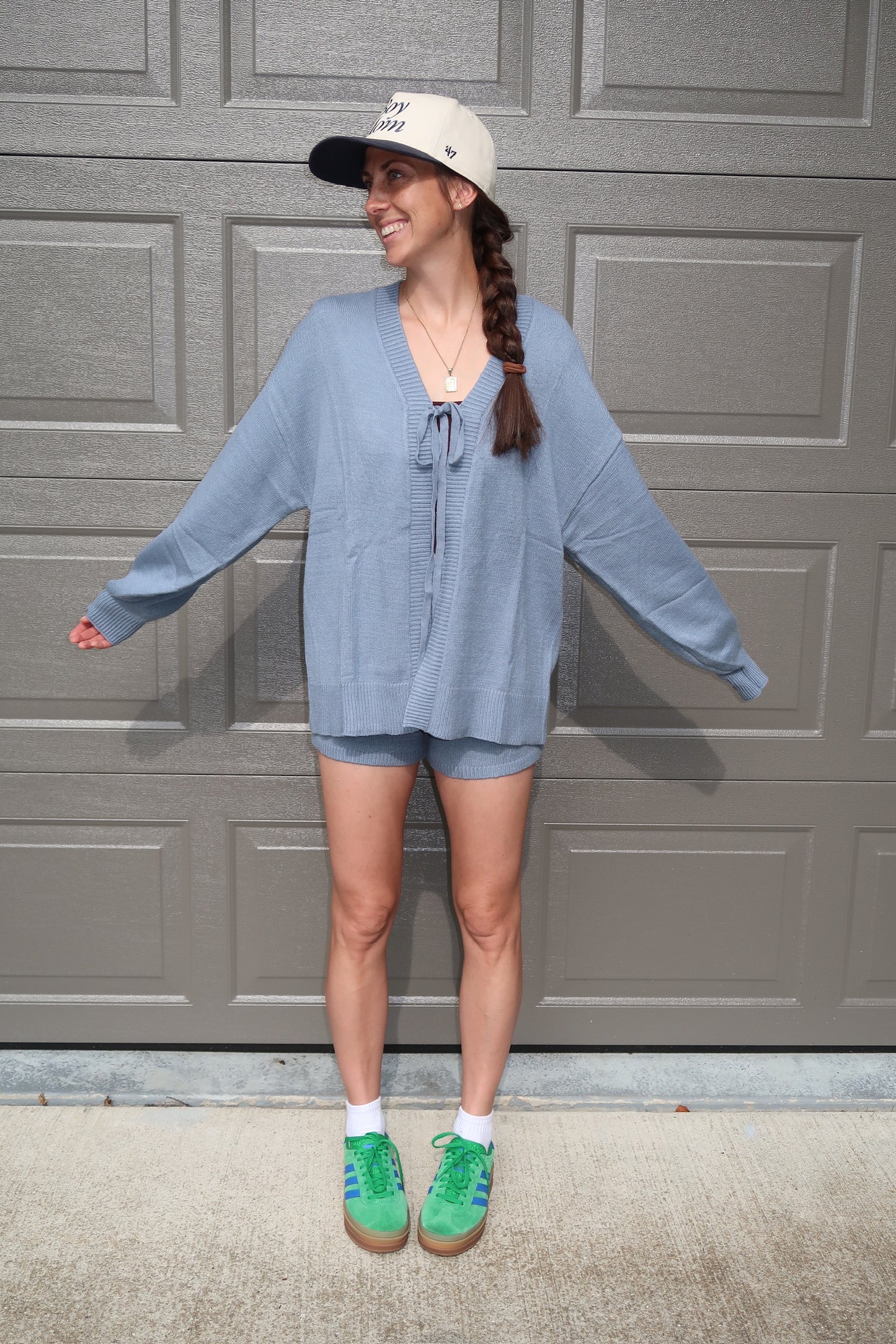 blue ras sweater set