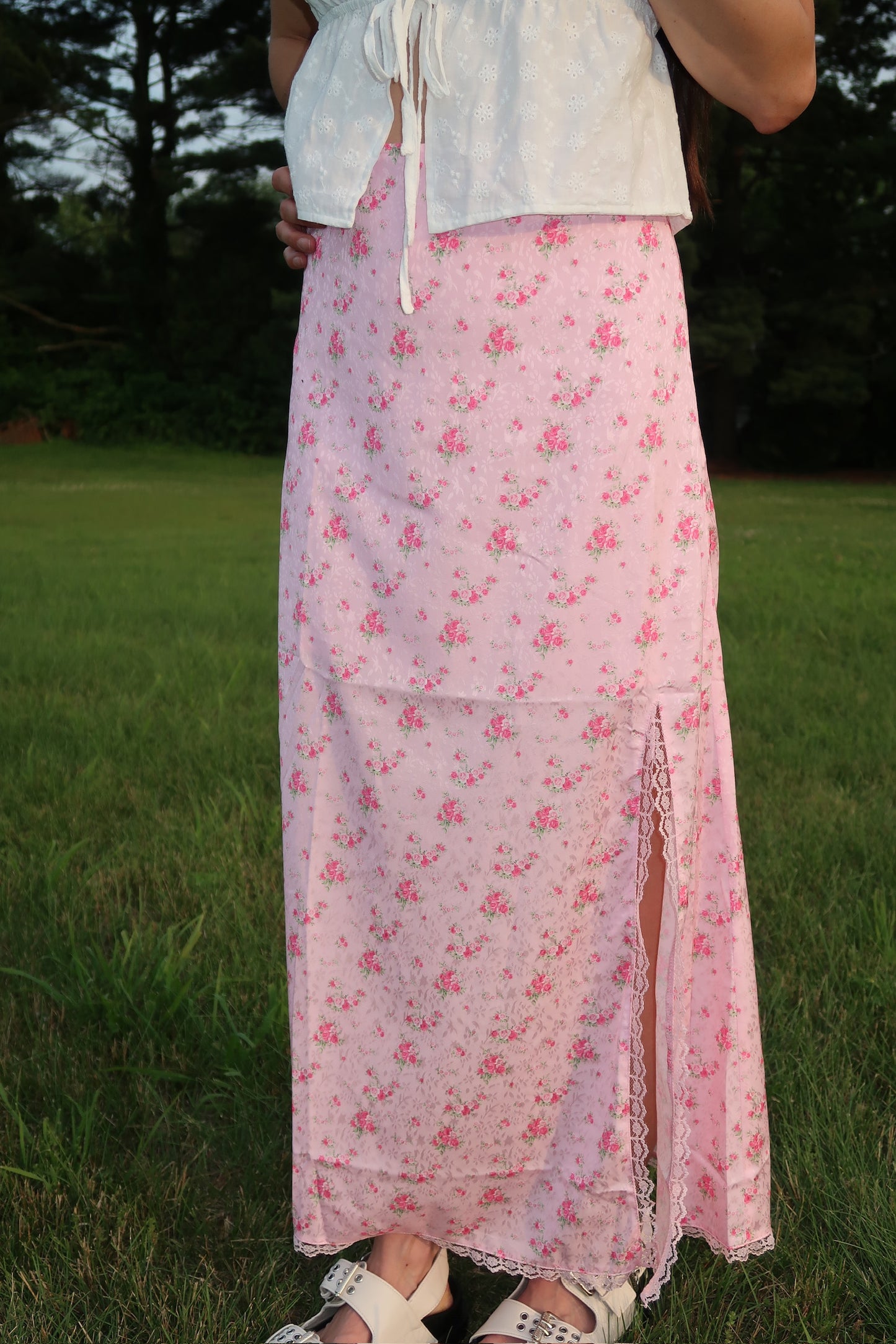 sweet blossom midi skirt