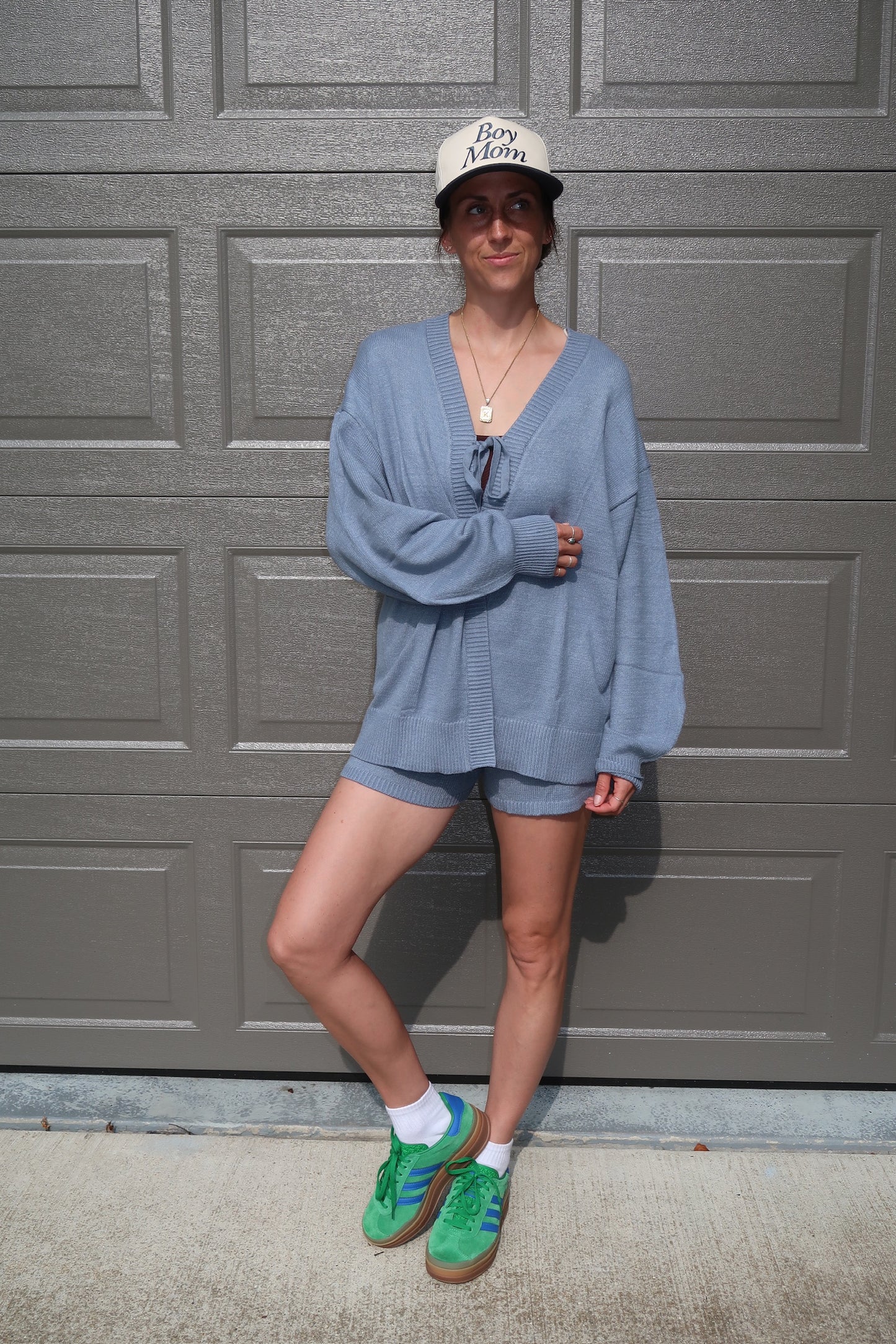 blue ras sweater set