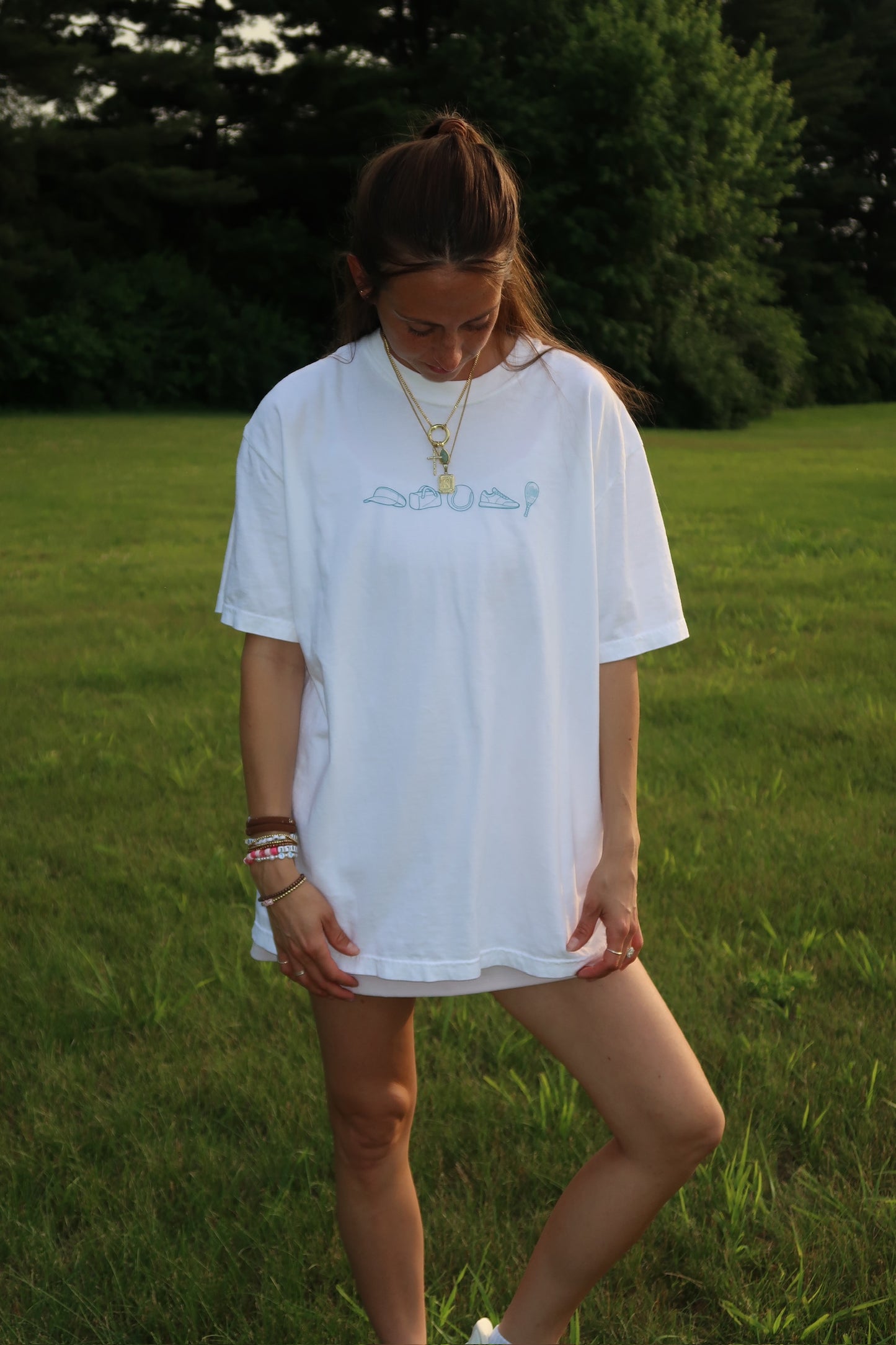 tennis icon graphic tee