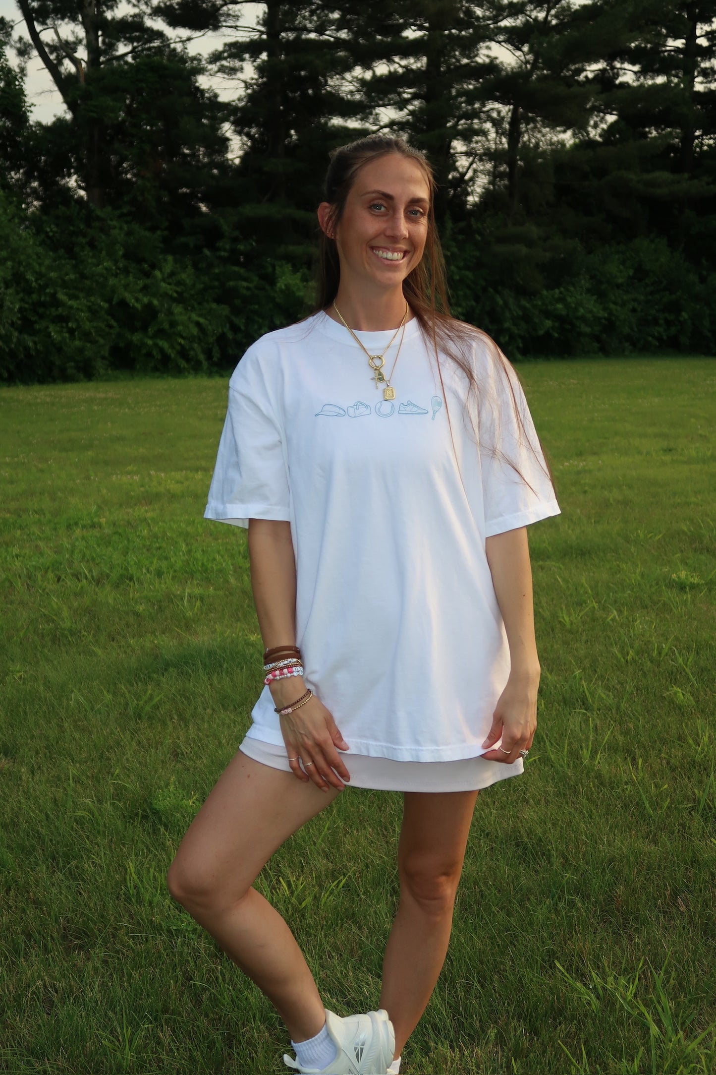 tennis icon graphic tee