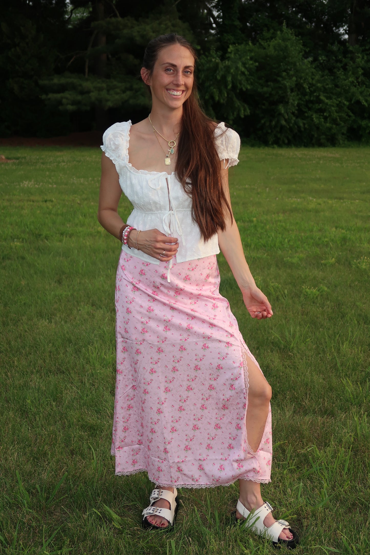 sweet blossom midi skirt
