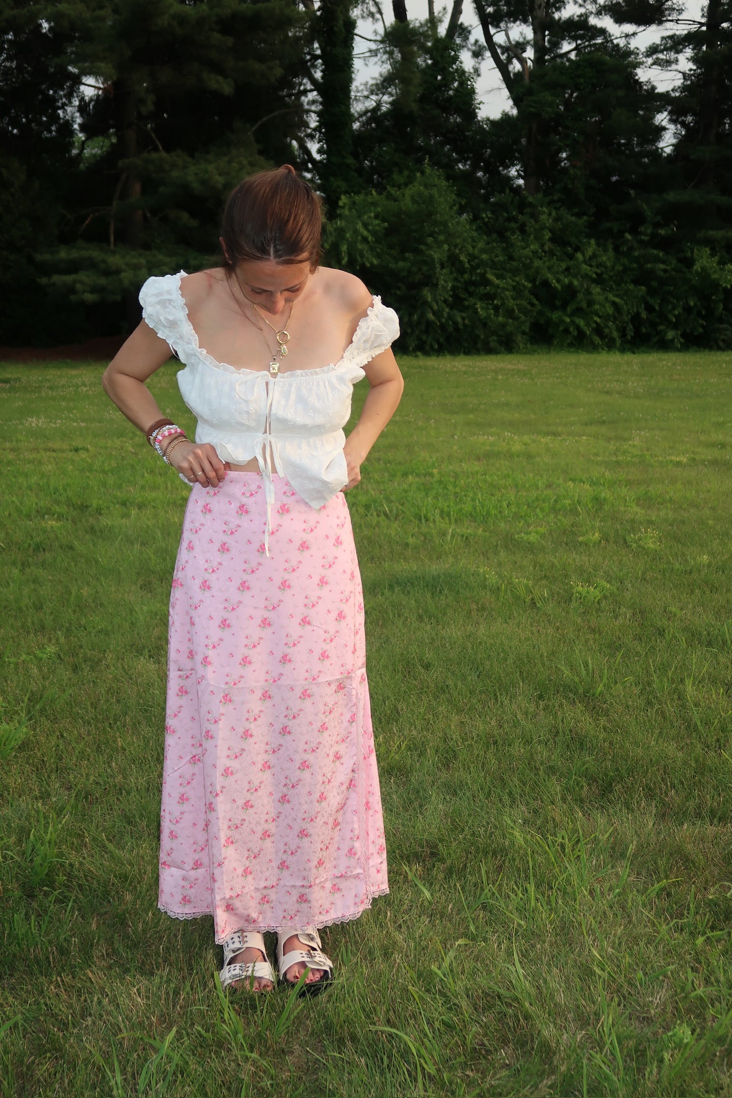 sweet blossom midi skirt