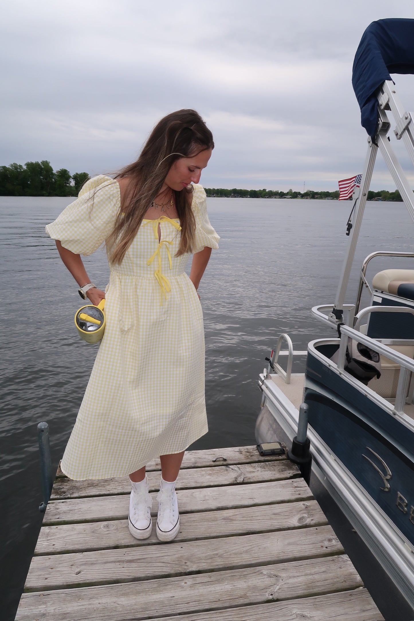 lemon drop midi dress