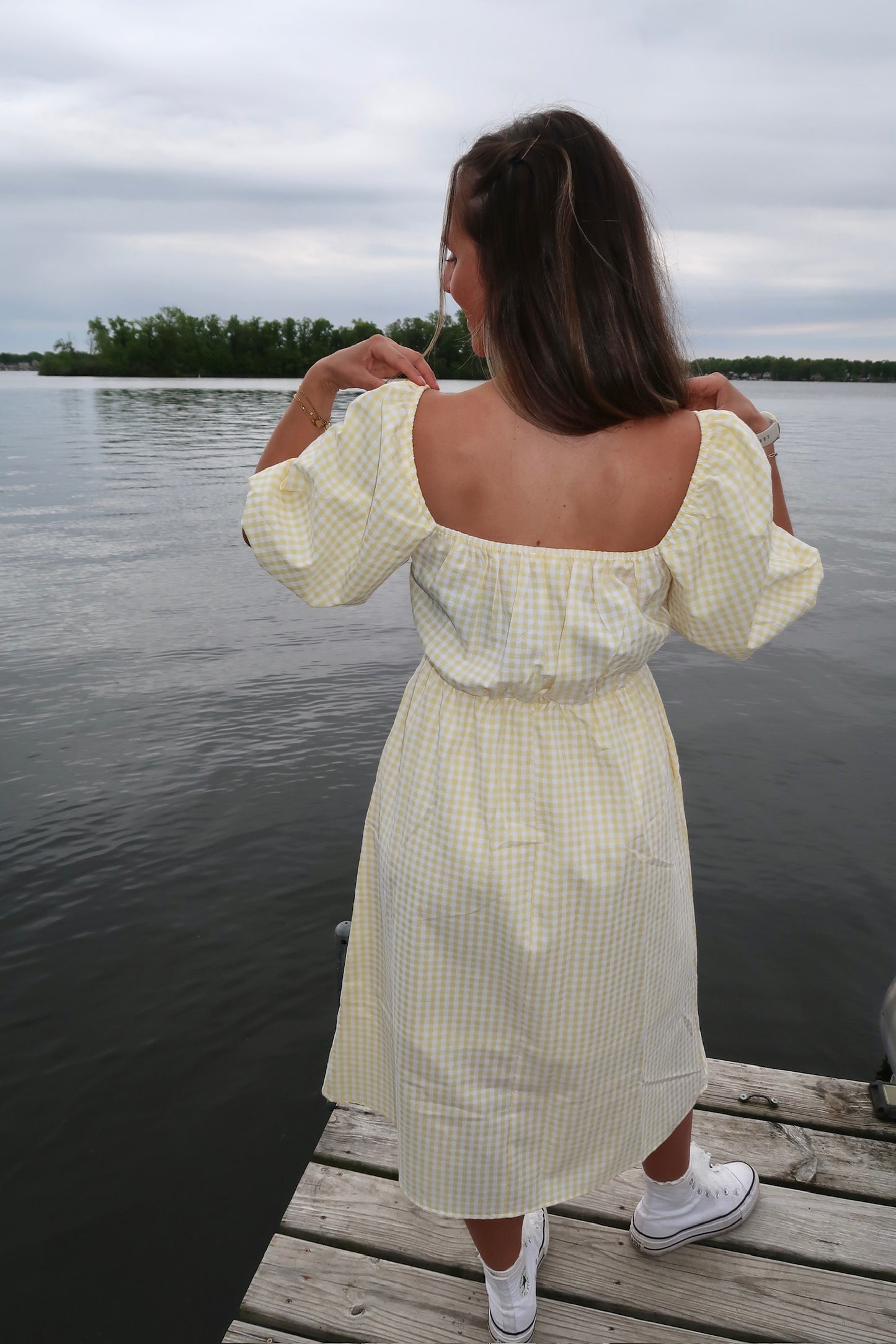 lemon drop midi dress