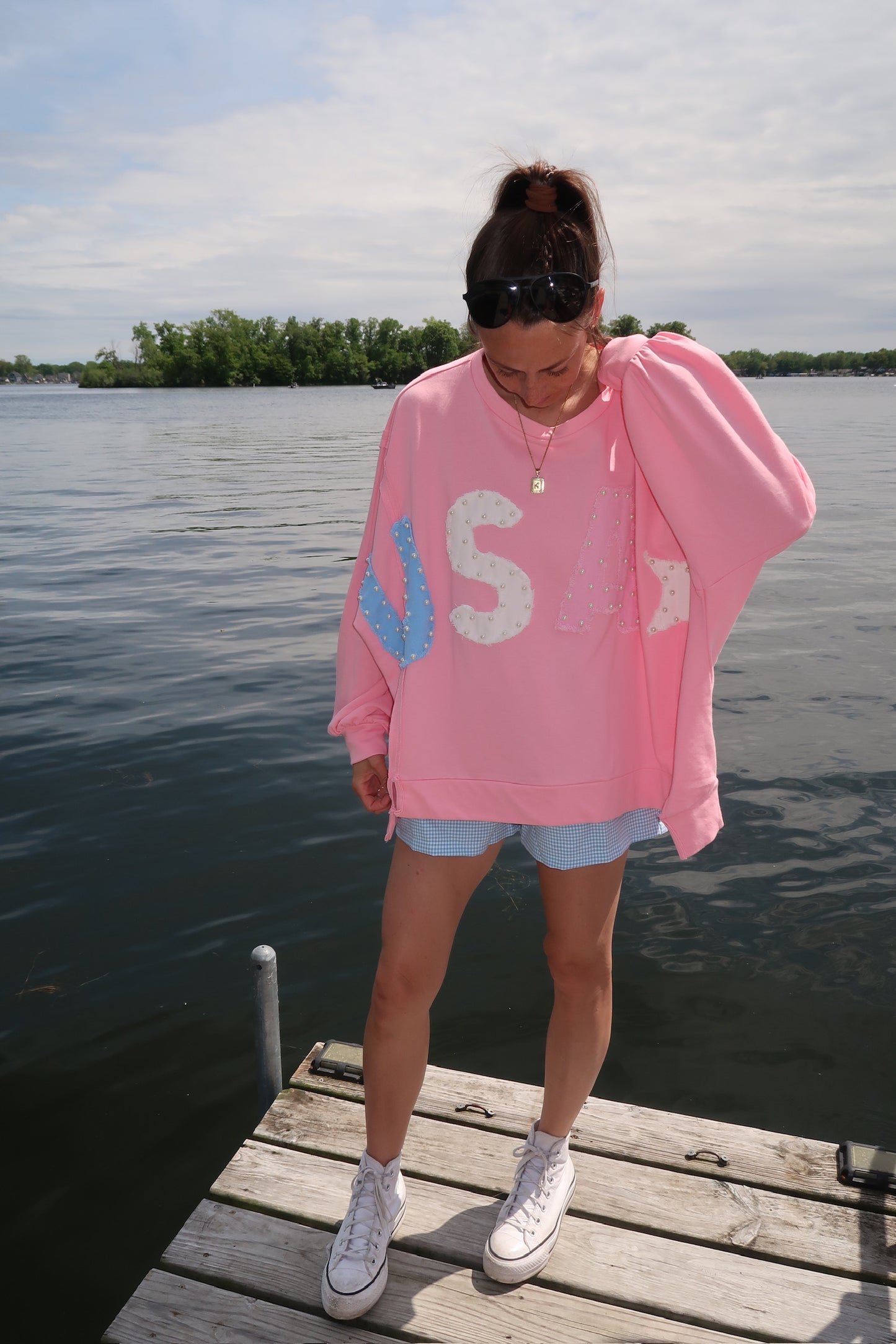 girly USA crewneck
