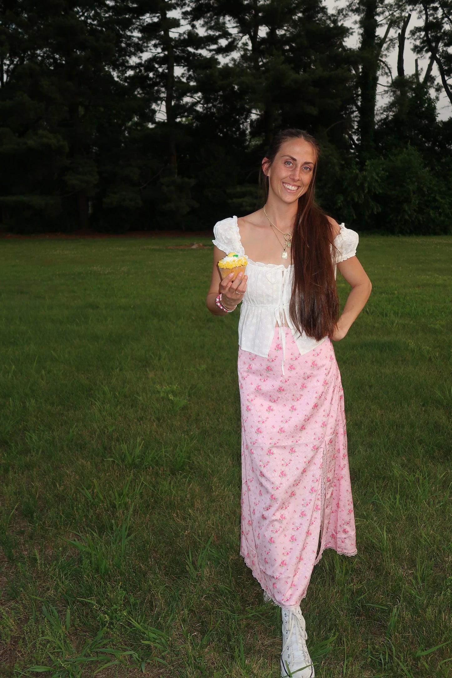 sweet blossom midi skirt