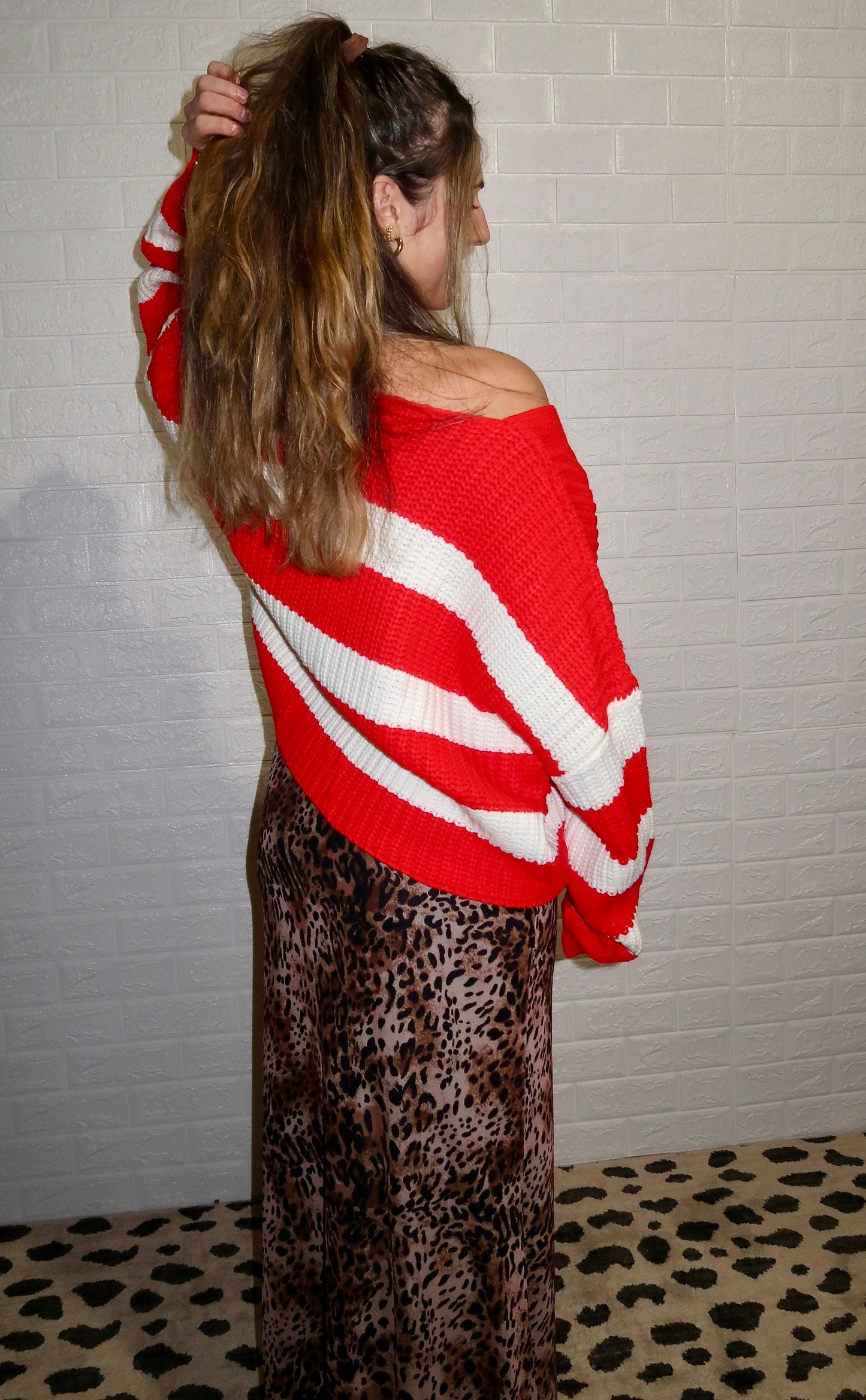 candy striped cardigan