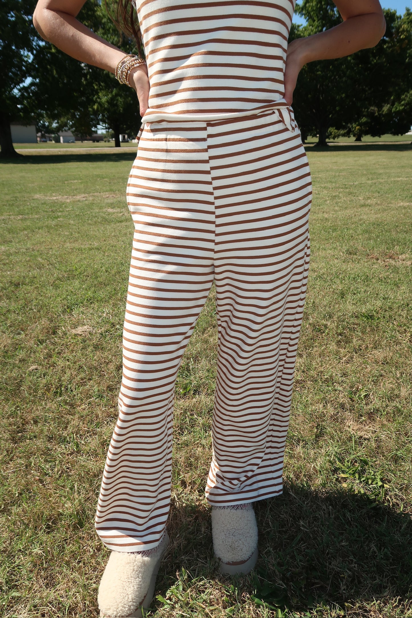 maple striped pants