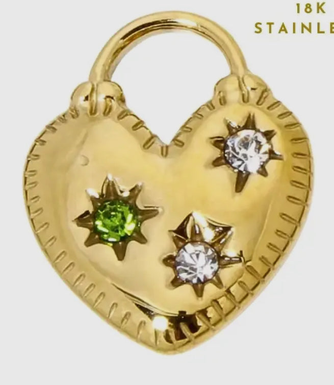 jewel heart charm