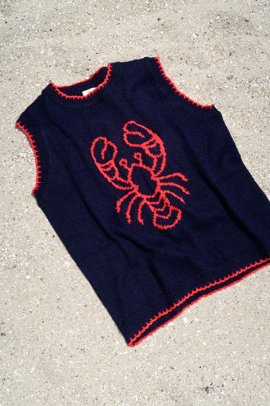 lobster knit vest