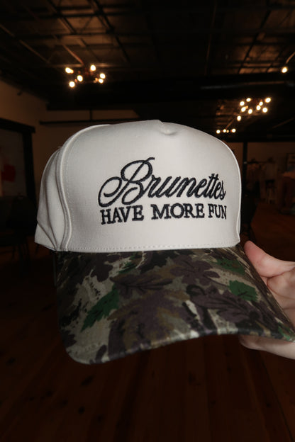 brunettes have more fun hat