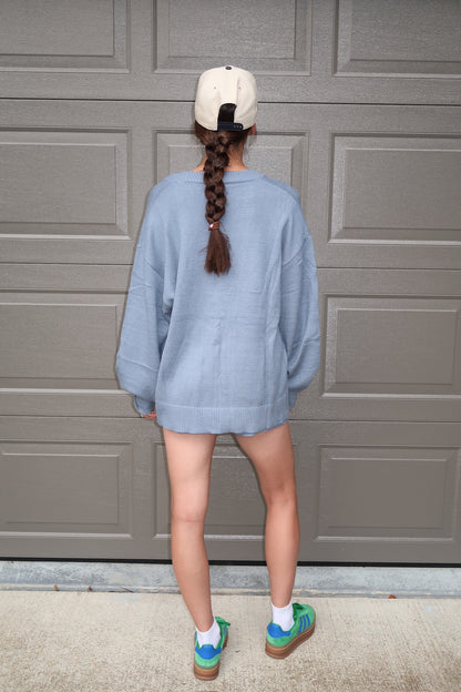 blue ras sweater set