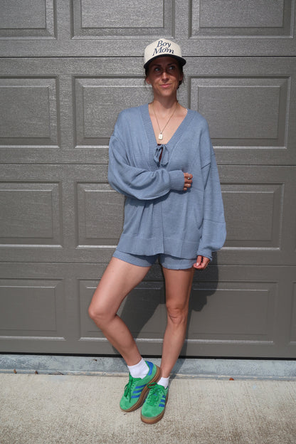 blue ras sweater set