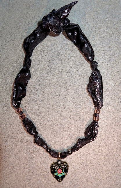 gothic glam scarf necklace
