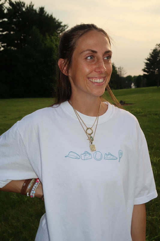 tennis icon graphic tee