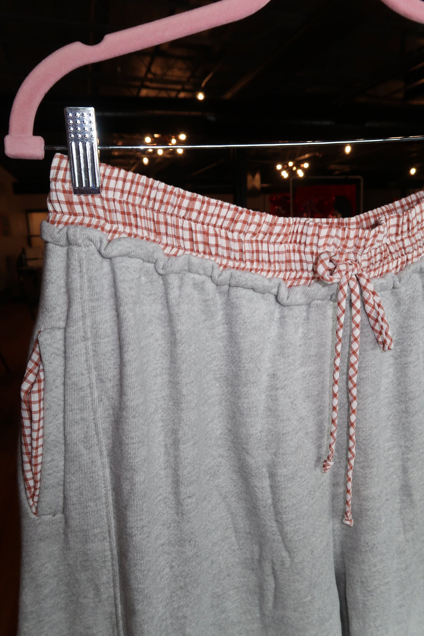 crimson detailed sweats
