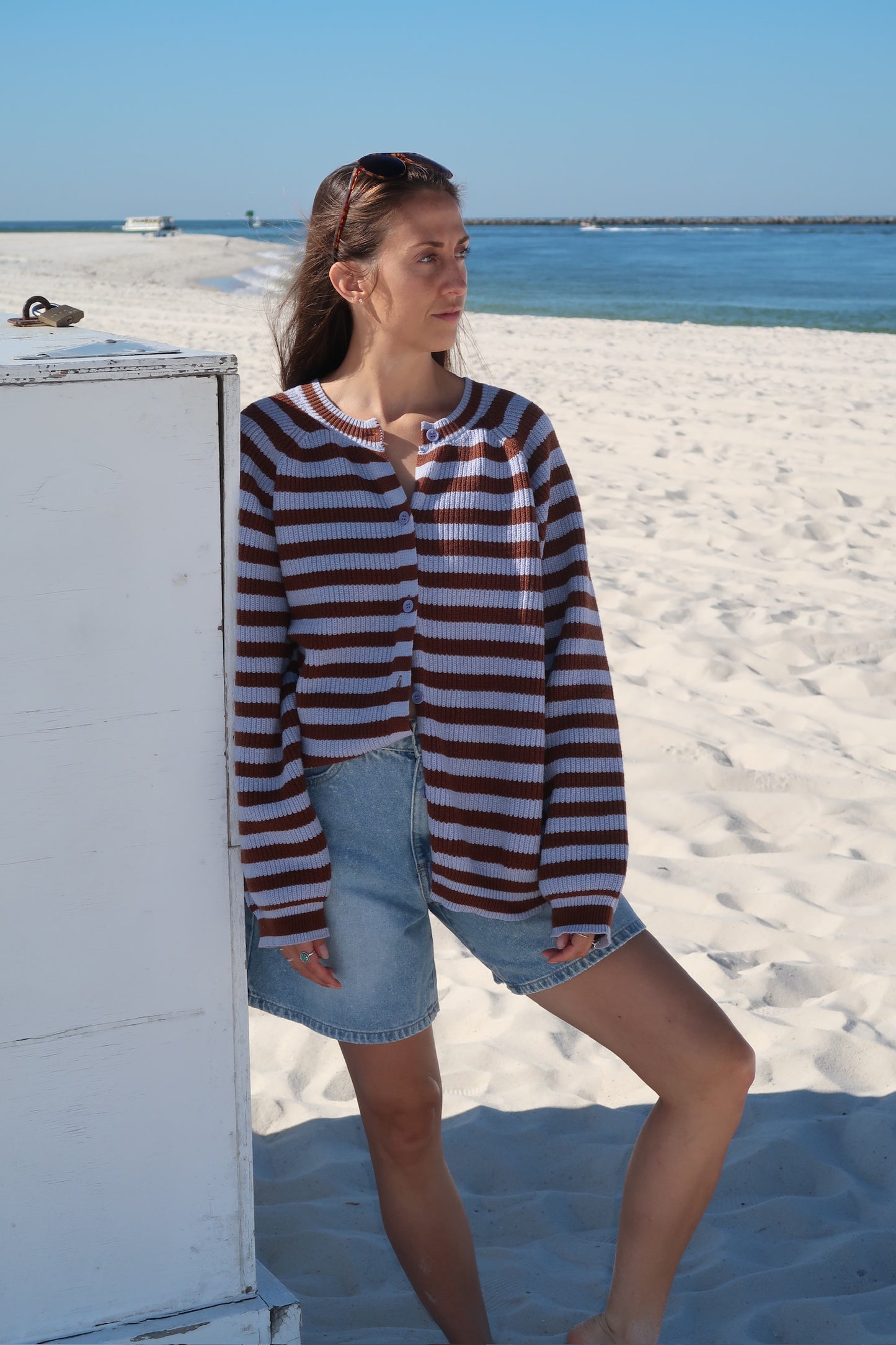 mocha waves cardigan