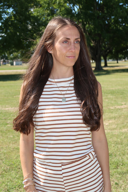 maple striped tank