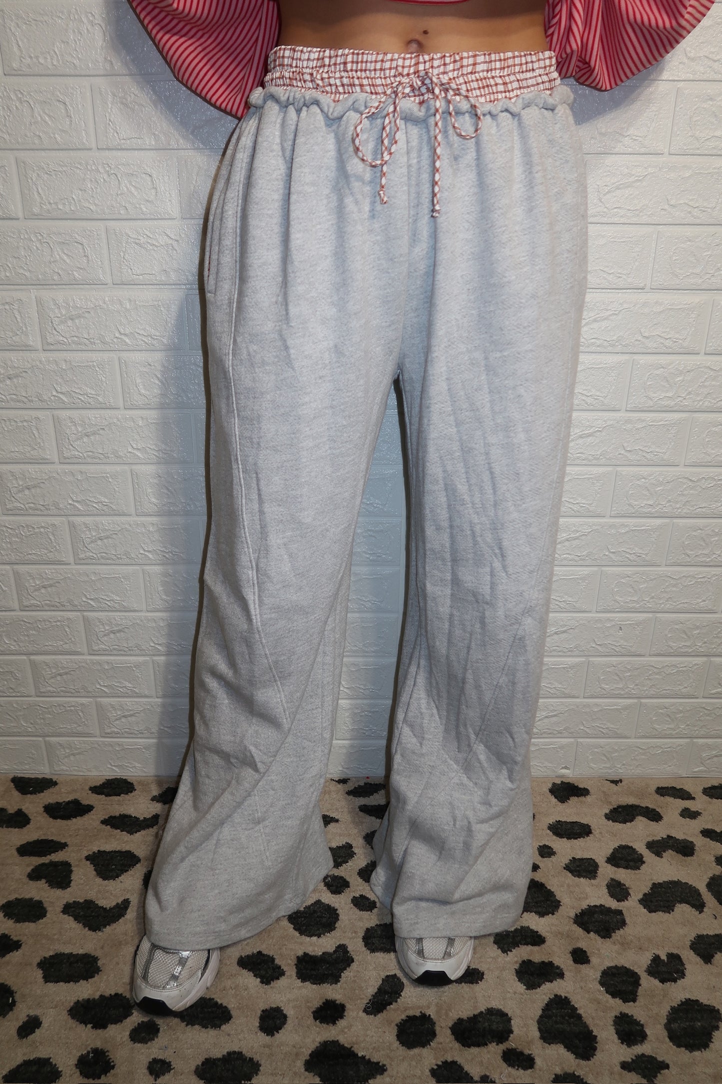 crimson detailed sweats