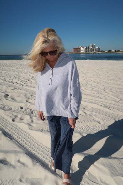 hooded comfort sweater