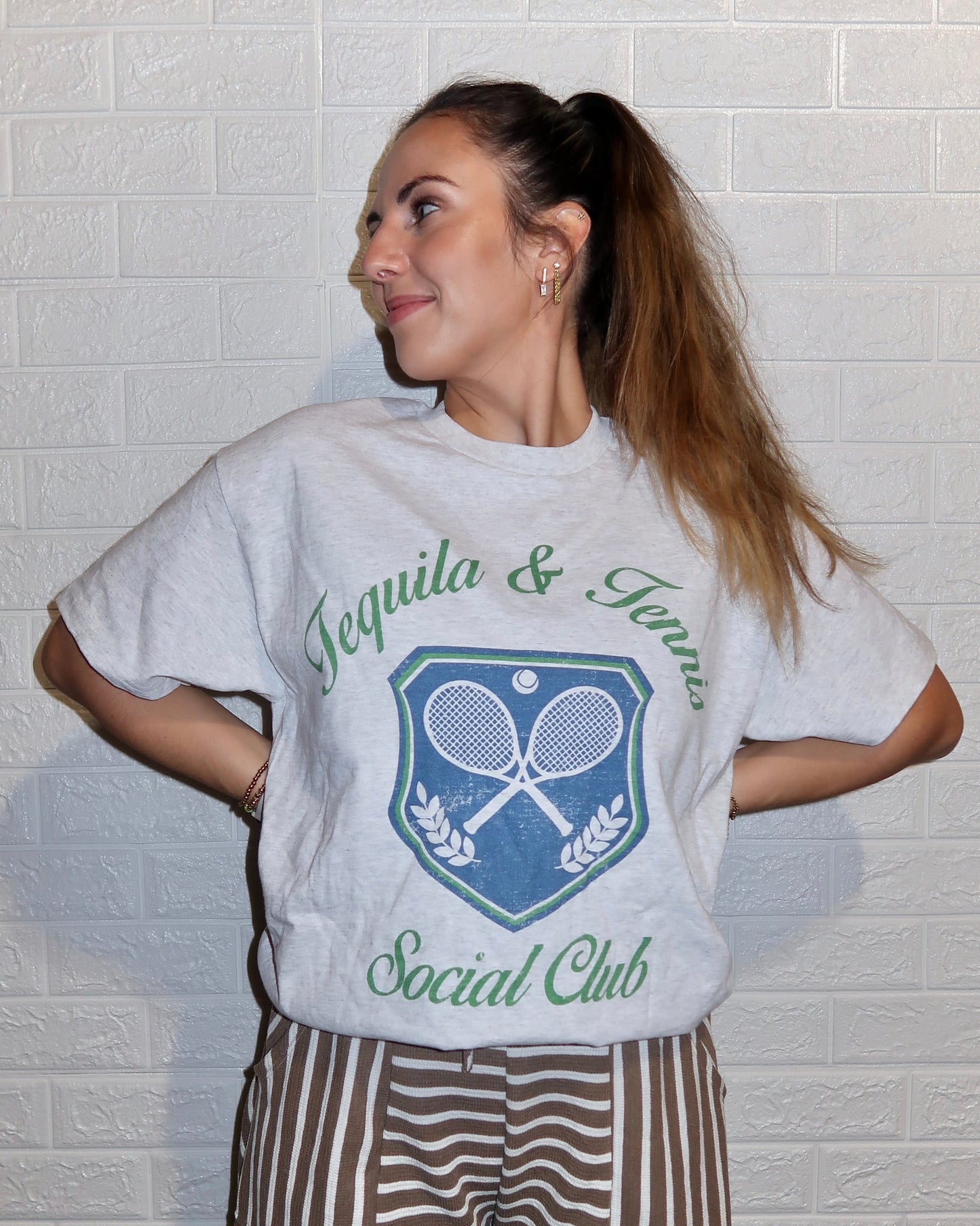 tequila & tennis graphic tee