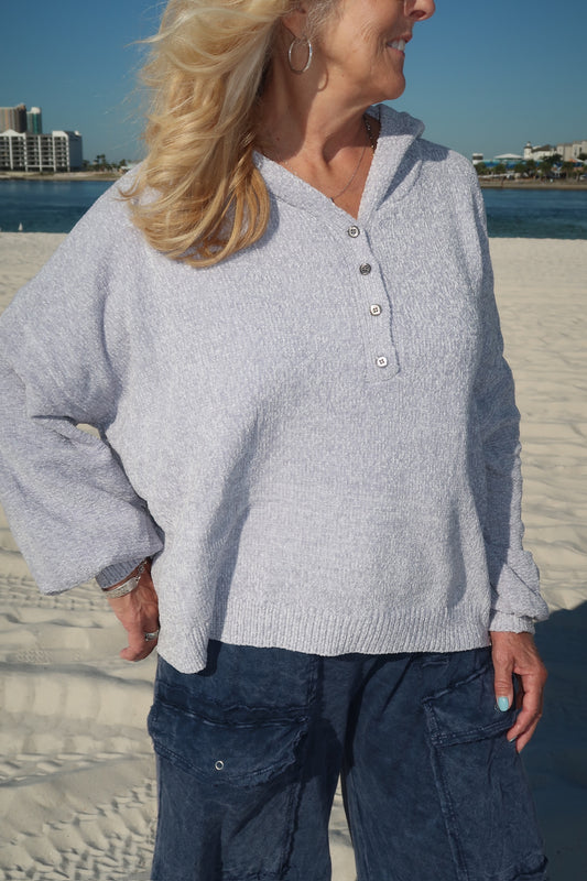 hooded comfort sweater