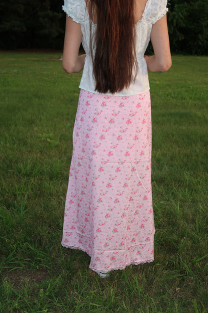 sweet blossom midi skirt