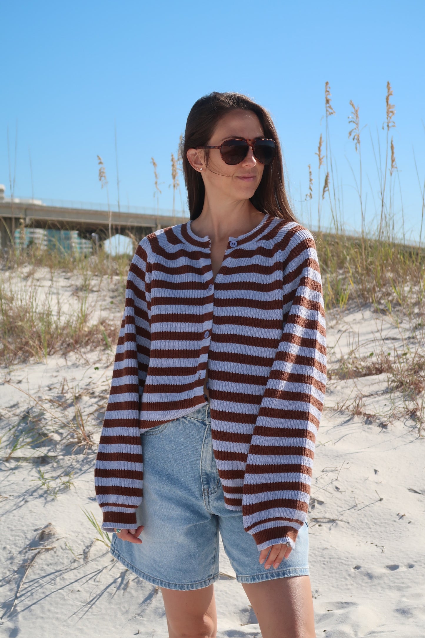 mocha waves cardigan