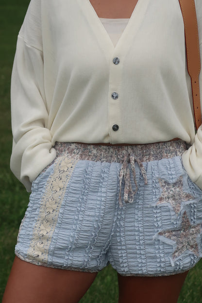 bluebell patchwork shorts