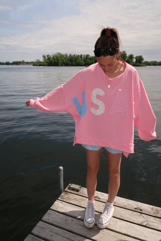 girly USA crewneck