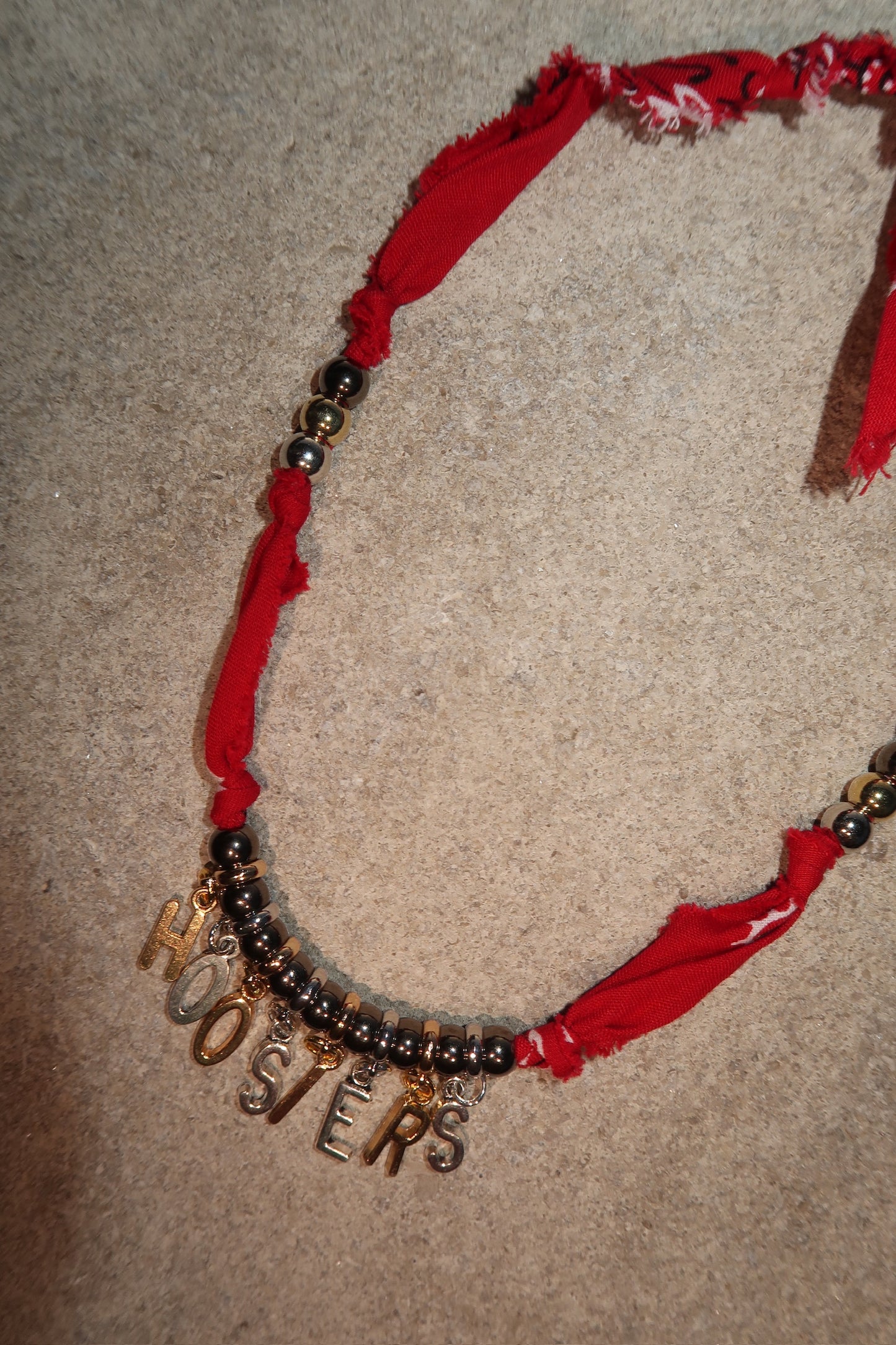 hoosiers scarf necklace