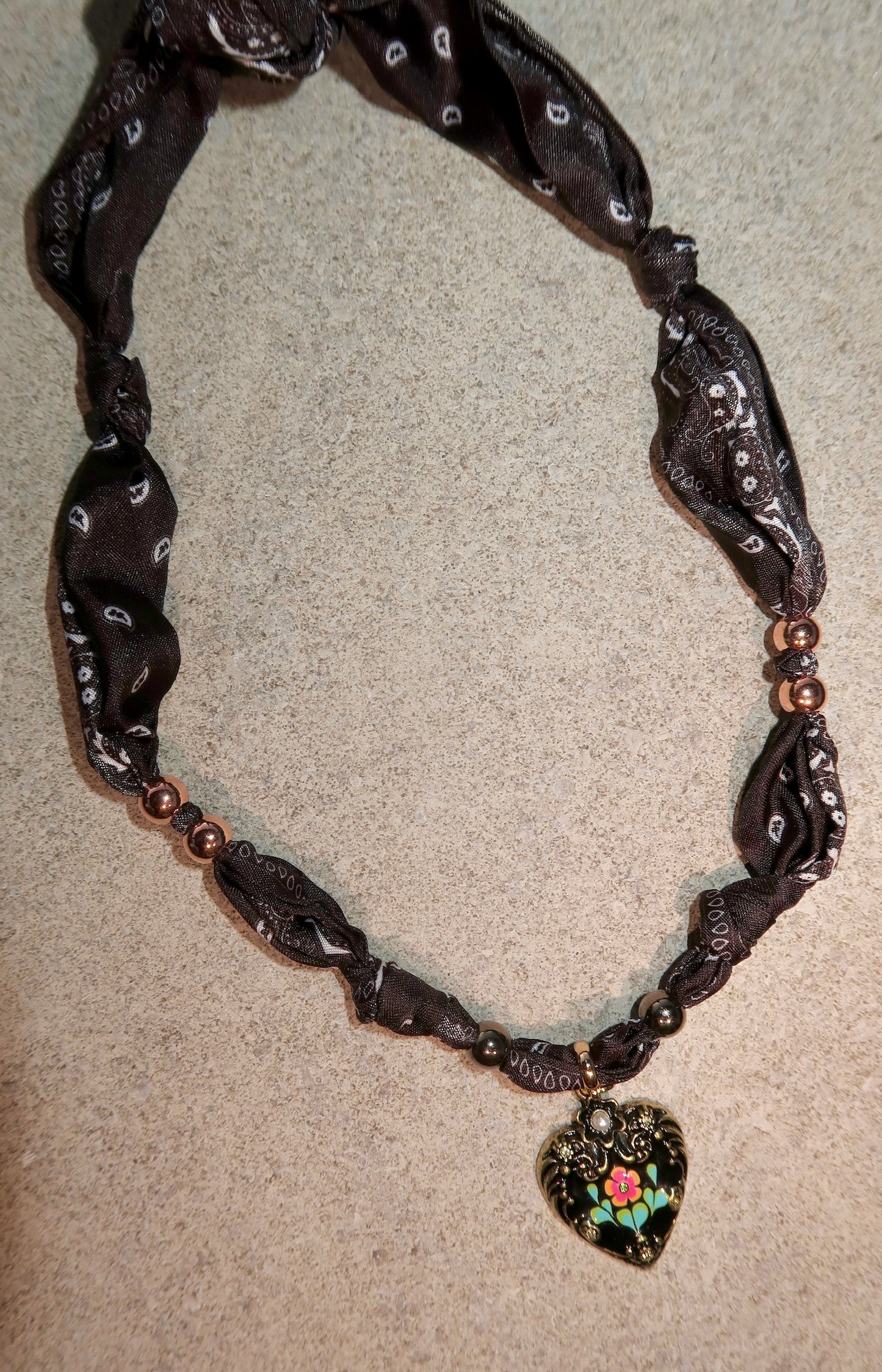 gothic glam scarf necklace