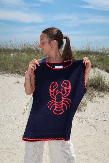 lobster knit vest