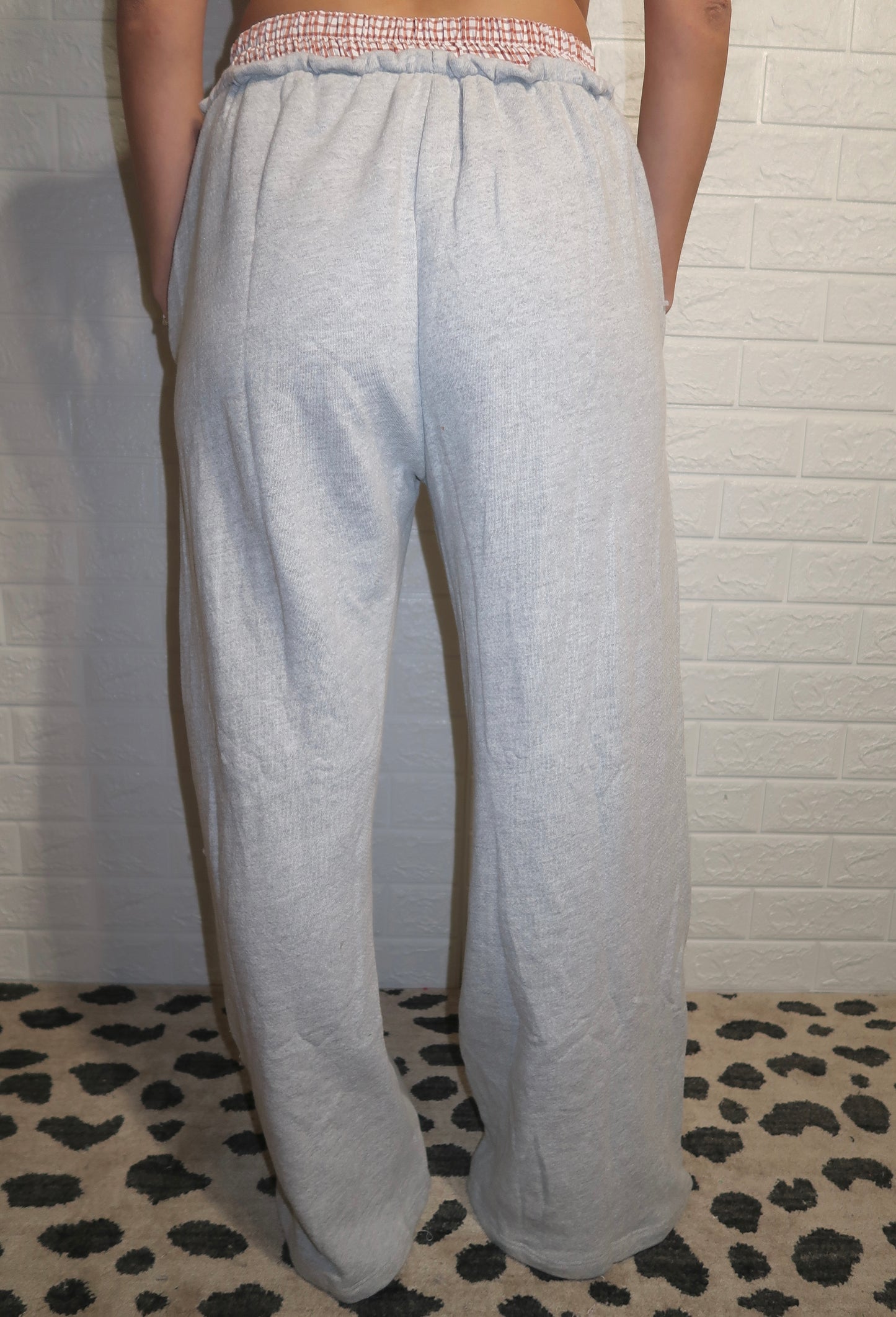 crimson detailed sweats