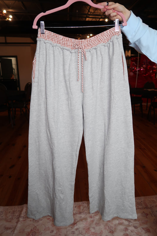 crimson detailed sweats