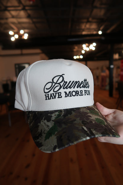 brunettes have more fun hat