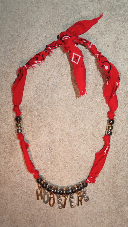 hoosiers scarf necklace